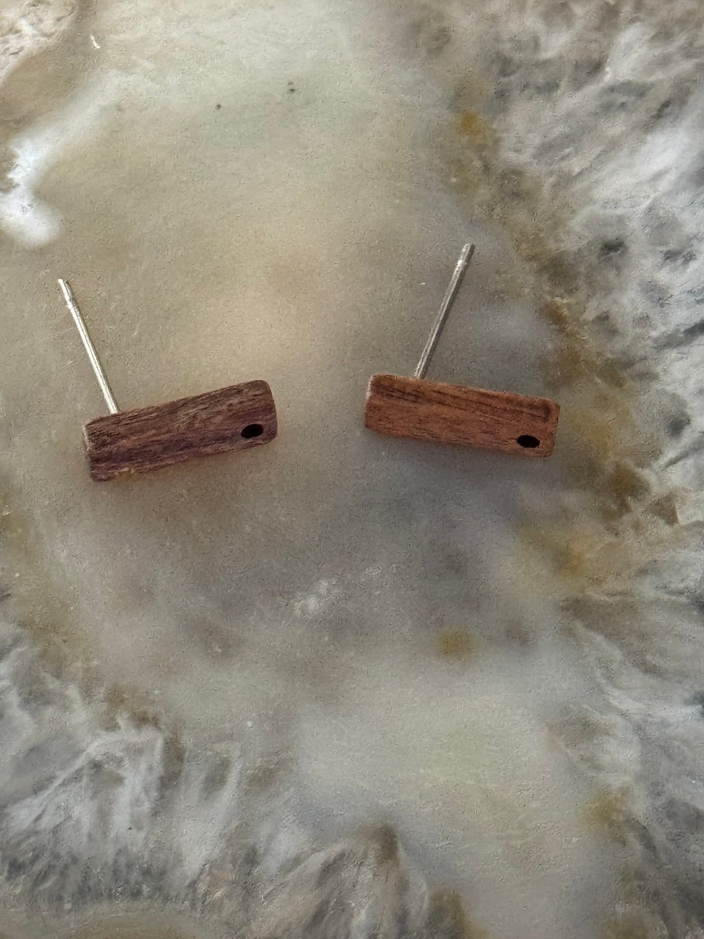 Wooden bar Earrings