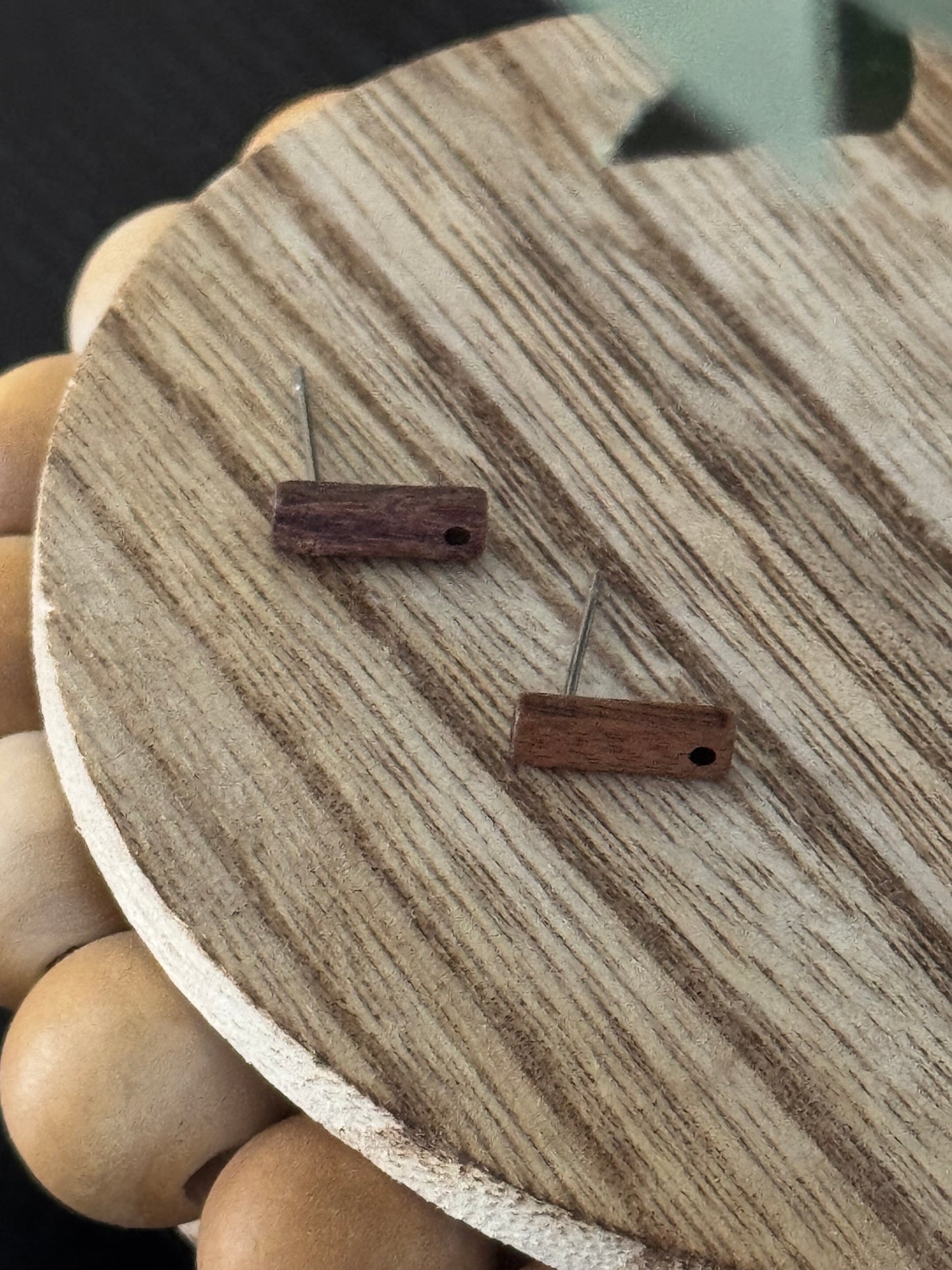 Wooden bar Earrings